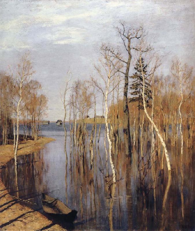 Levitan, Isaak Spring-inundation France oil painting art